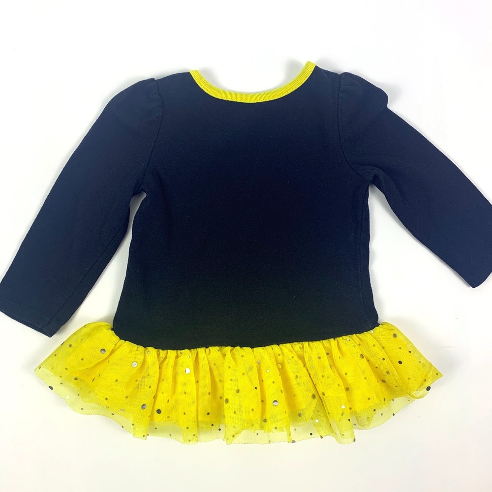 Disney Minnie Mouse Dont Bee Scared 2 pc Outfit Girls 2T Black Yellow Halloween - Picture 4 of 16